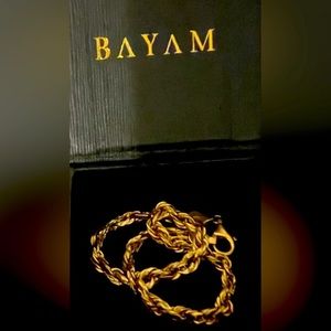 14kt rope chain bracelet—hollow